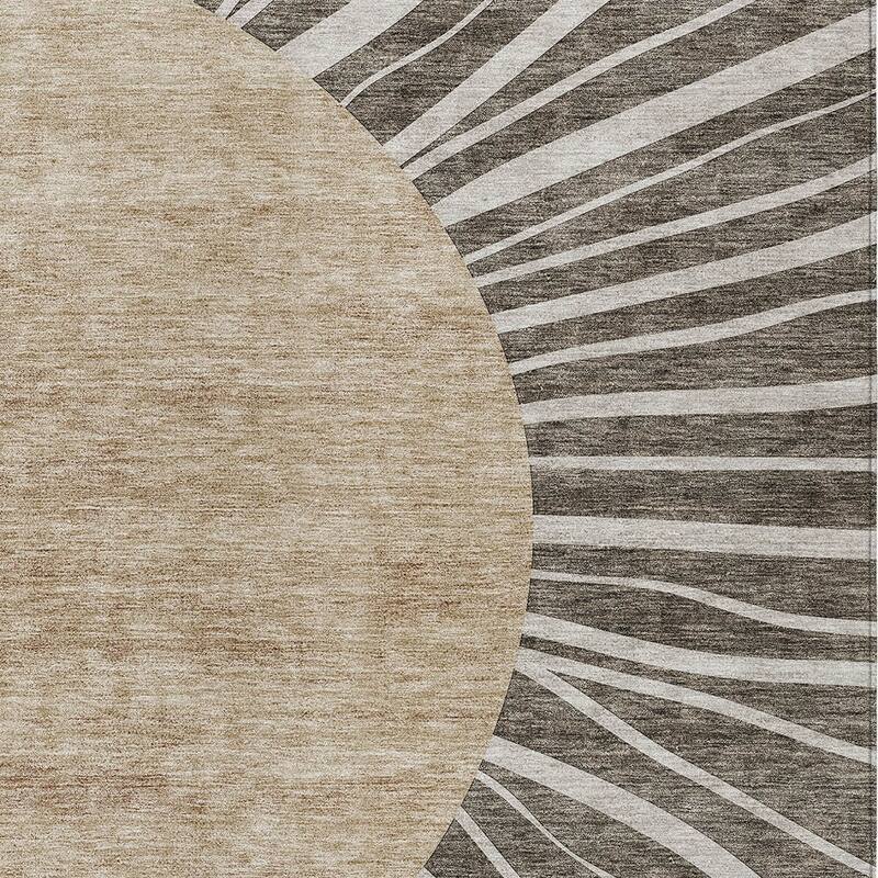 HomeRoots Abstract Transitional Rectangle Outdoor Rug