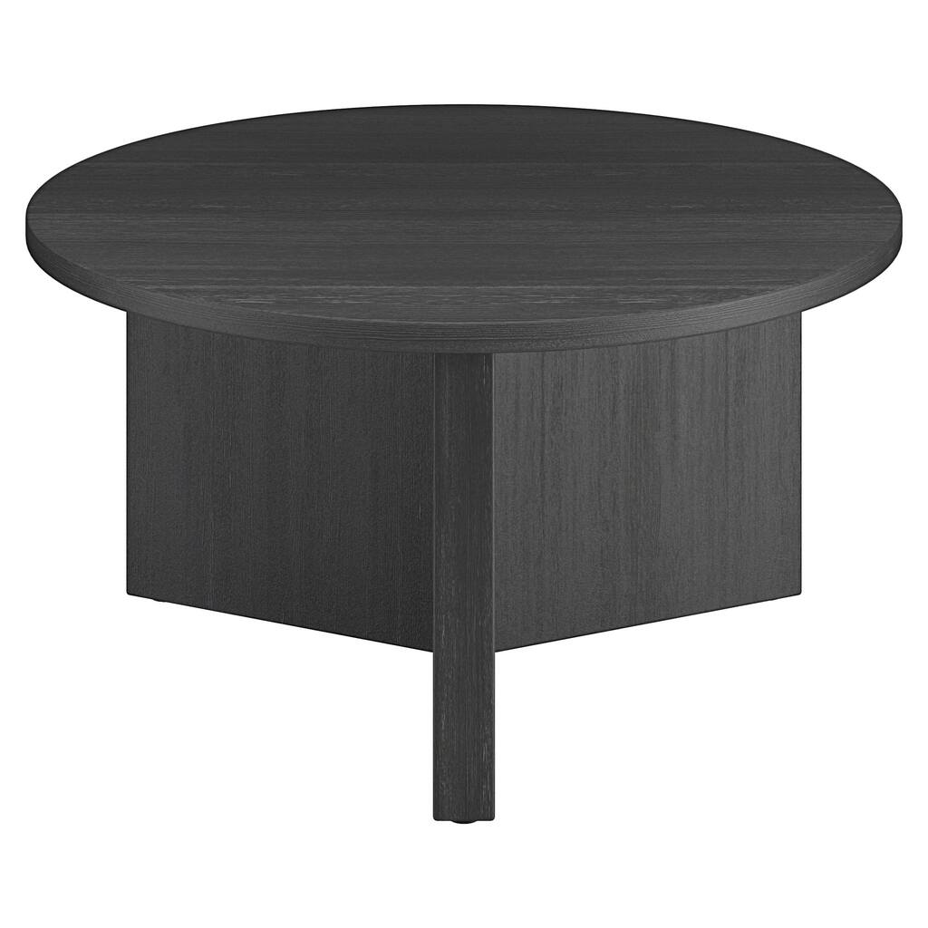 HomeRoots 32" Gray Round Coffee Table - 32