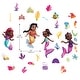 preview thumbnail 7 of 5, Disney Junior Ariel & Friends Wall Decals