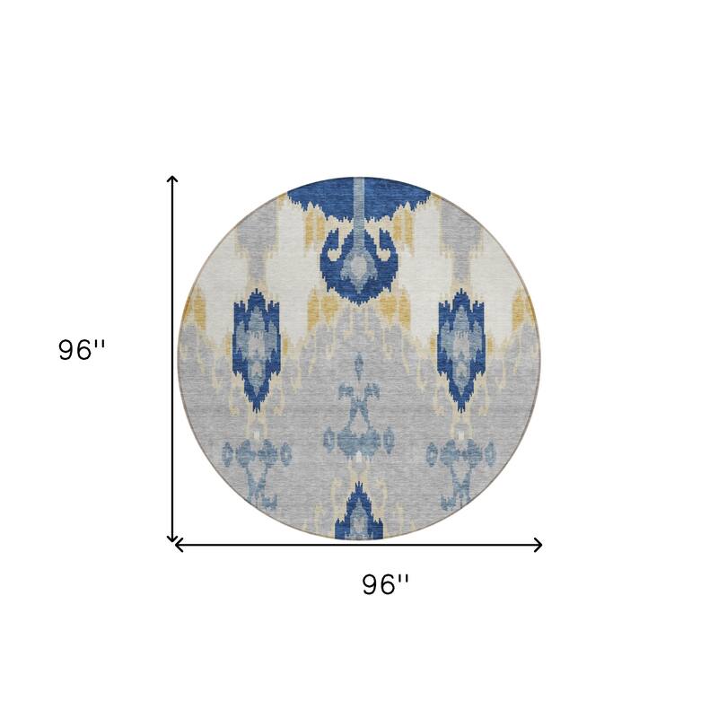 HomeRoots Ikat Transitional Rectangle Outdoor Rug