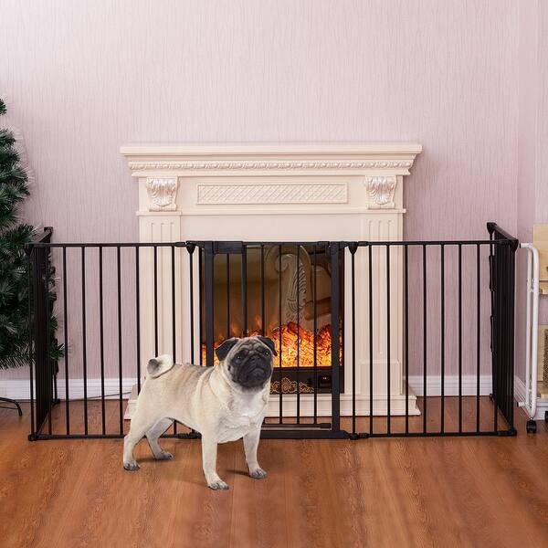 Shop Costway New Fireplace Fence Baby Safety Fence Hearth Gate Bbq