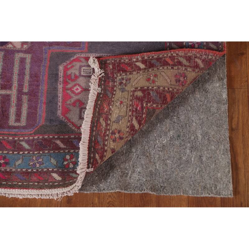 Over-Dyed Meshkin Persian Vintage Runner Rug Hand-Knotted Wool Carpet - 4'3" x 10'5"