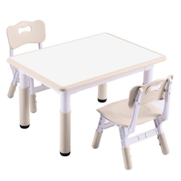 Kids Table and 2 Chairs Set Toddler Table and Chair Set with Graffiti Desktop 31.5 L x 23.6 W Children Activity Table Bed Bath Beyond 40552965