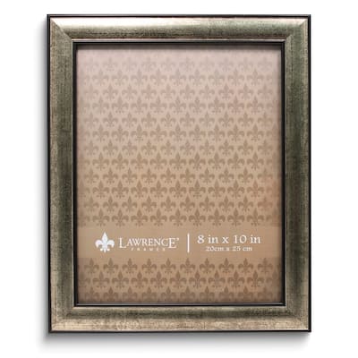 Curata 8x10 Domed Burnished Silver and Black Polystyrene Picture Frame
