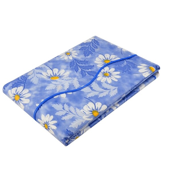 Unique Bargains Home Picnic Daisy Pattern Oil-proof Tablecloth Table Cloth Cover Blue 71" x 54"