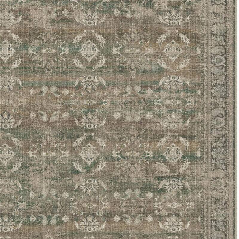 HomeRoots Floral Medallion Traditional Rectangle Area Rug