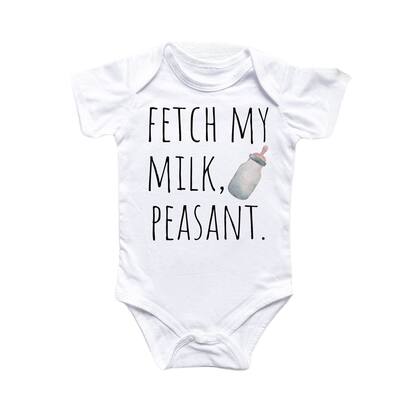 Milk Peasant - Baby Boy Girl Clothes Infant Bodysuit Funny Cute Newborn