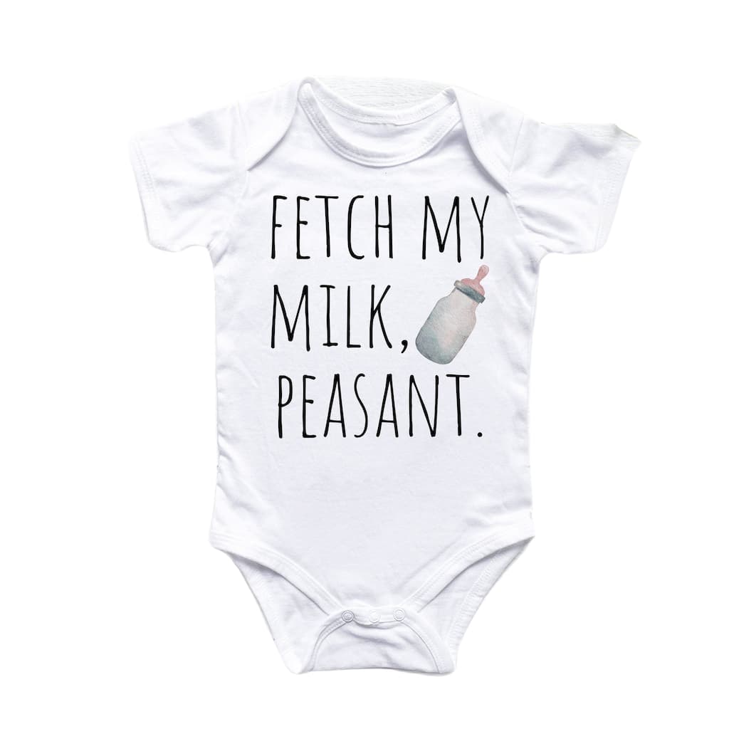 Milk Peasant - Baby Boy Girl Clothes Infant Bodysuit Funny Cute Newborn