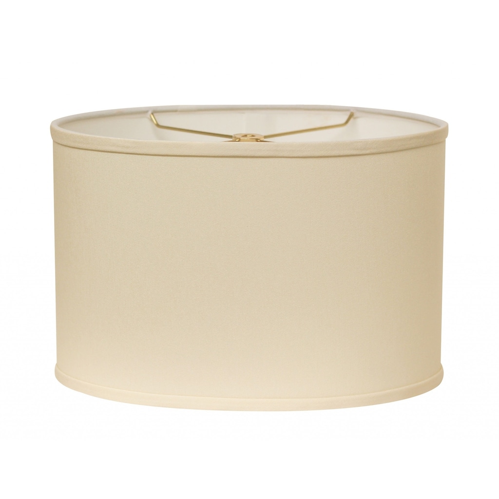 HomeRoots Ivory No Slub Innsbruck Oval Lamp Shade - 8" L x 12" W x 8" H