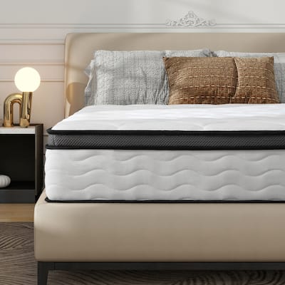 Full Mattress, 12 Inch Full Hybrid Mattress in a Box,Individually Wrapped Pocket Coils Innerspring Mattress, Medium Firm