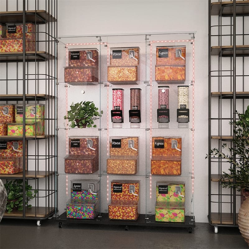 Tempered Glass Display Cabinet,Storage Cabinet,File Cabinet,with LED