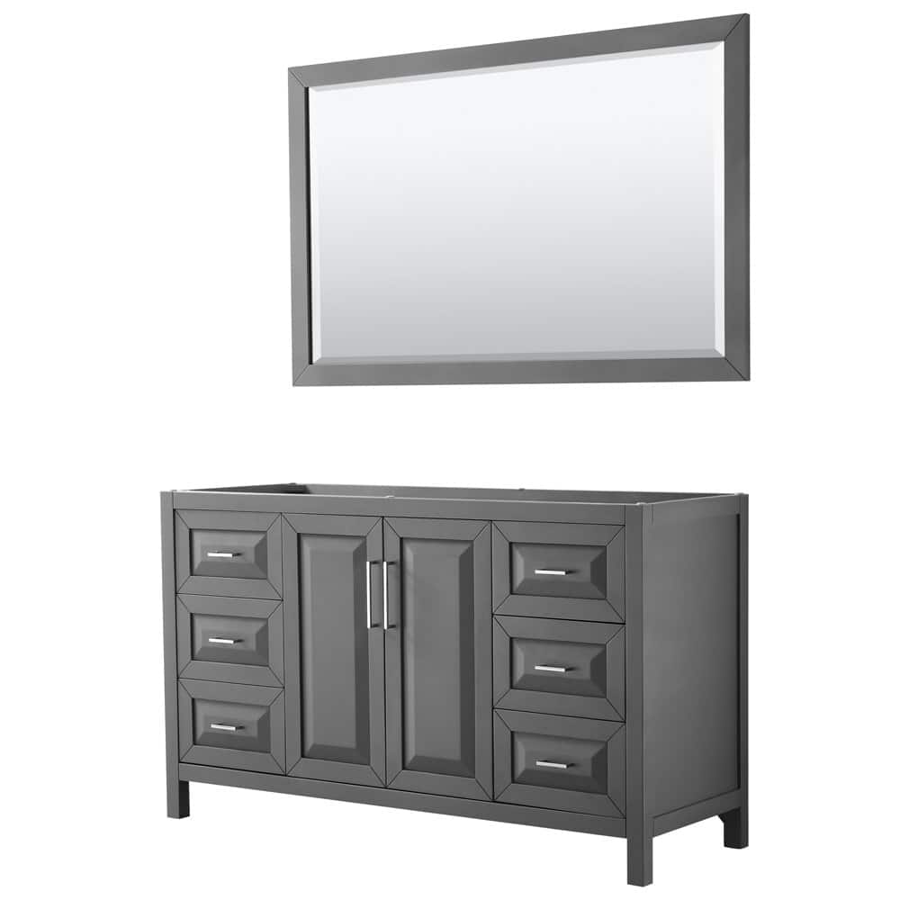 Wyndham Collection Daria 59" Single Free Standing Vanity Cabinet -