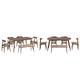 Option Beige Fabric/4 Chairs+1 Bench