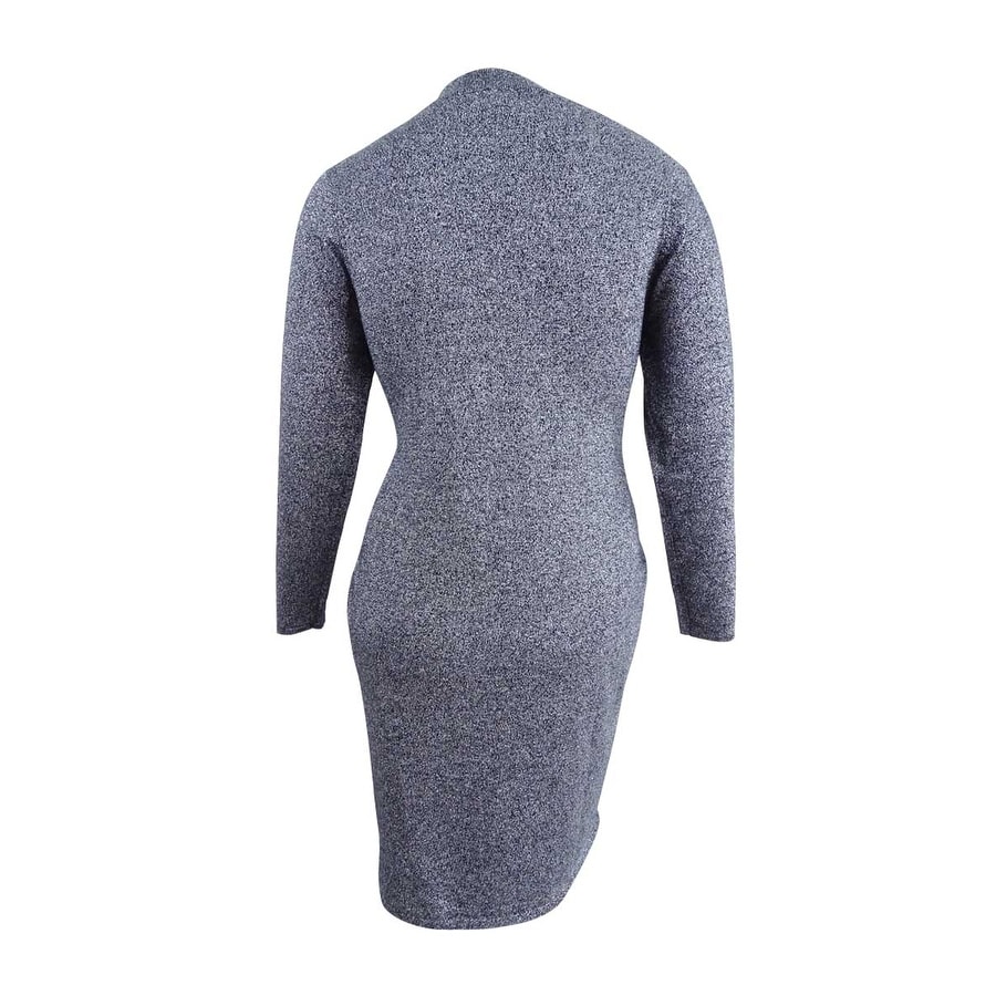 black mock neck sweater dress