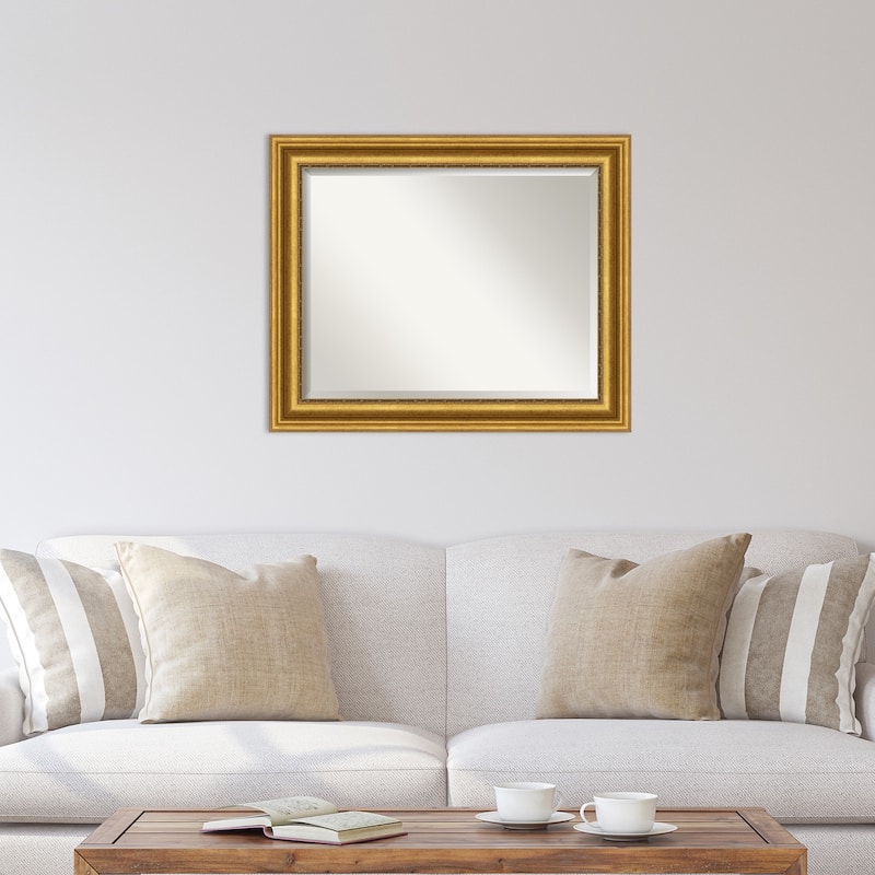 Beveled Wall Mirror - Parlor Gold Frame - Parlor Gold