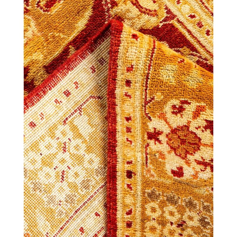 Overton Hand Knotted Wool Vintage Inspired Traditional Ottoman Red Runner Rug - 2' 7" x 12' 2"