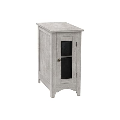 Transitional Accent Table With Storage Space, End/Side Table, Narrow Nightstand For Bedroom, Living Room