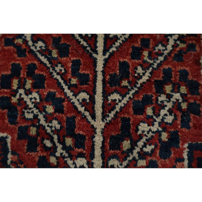 Hand Knotted Oriental 100% Wool Carpet Traditional Geometric Red Joshaghan Area Rug - 16' 10'' X 10' 8''