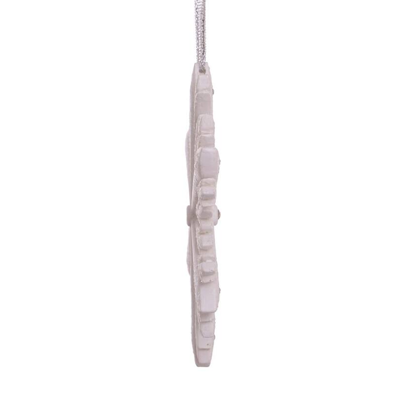 Kurt Adler 4-Inch Elegant Snowflake Ornament with Swarovski Elements