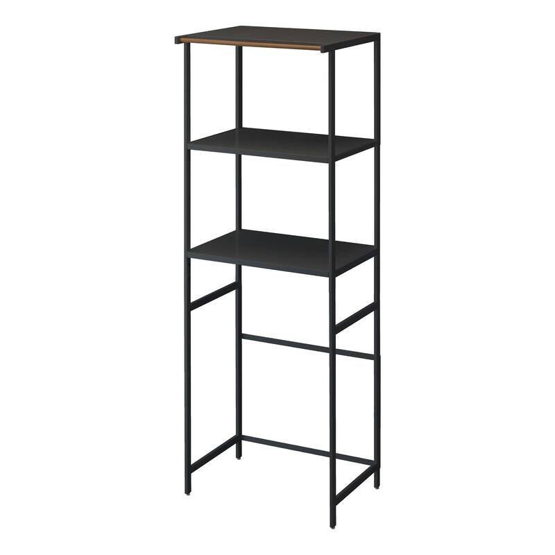Yamazaki Home Storage Rack - Three Sizes, Steel, 67-Inch (Fridge), Holds 64.9 lbs, Adjustable - Black