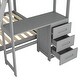 preview thumbnail 9 of 13, Twin over Full Bunk Bed with Built-in Desk and Three Drawers