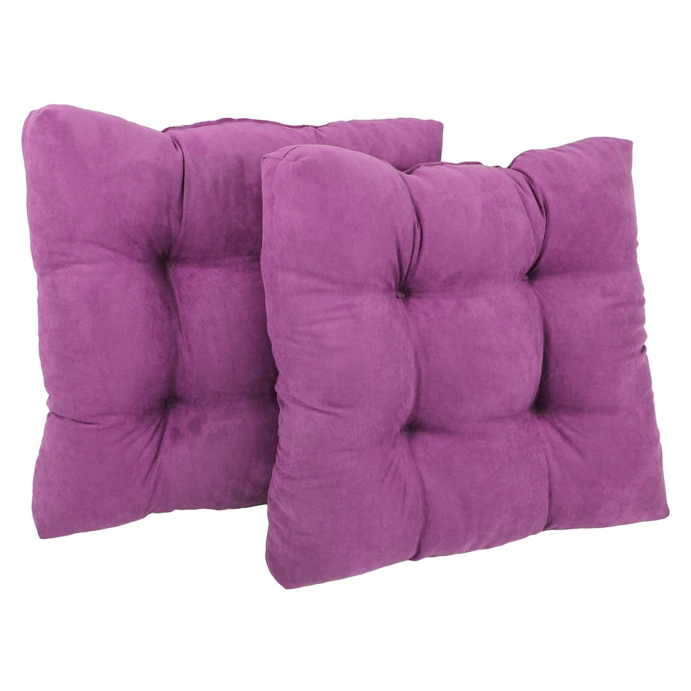 19-inch Square Microsuede Chair Cushion (Set of 1, 2, or 4) - 19 x 19