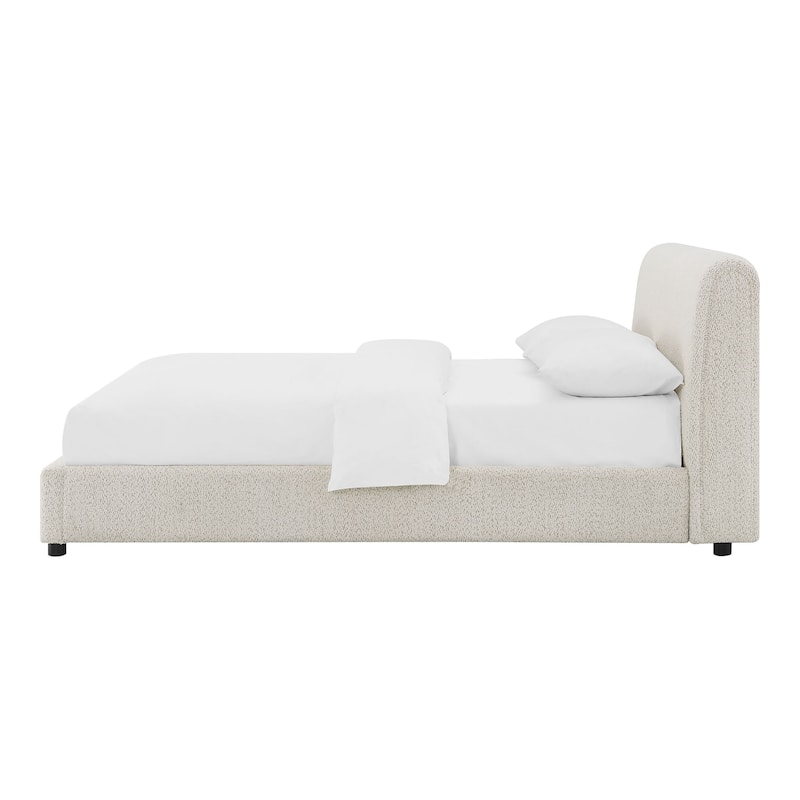 Furniture of America Vanessa Modern Boucle Upholstered Platform Bed