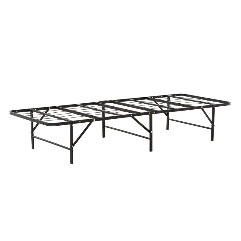 Metal Mattress Foundation Bed Base Frame, Black