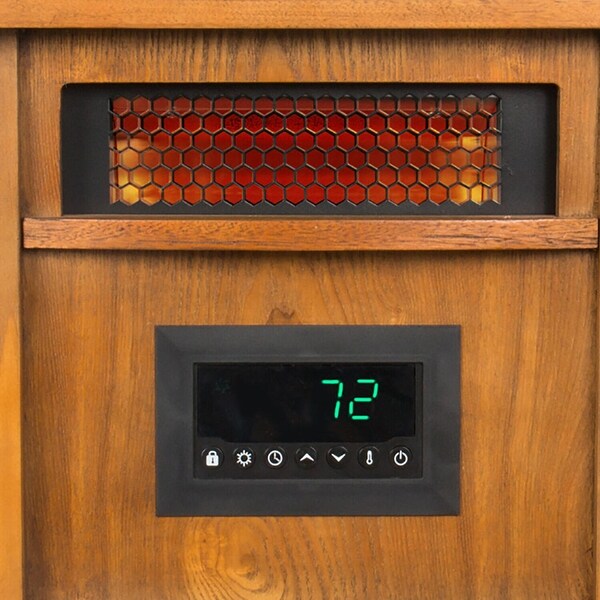 LifeSmart 8 Element Ifrared Heater Wood Cabinet - Bed Bath