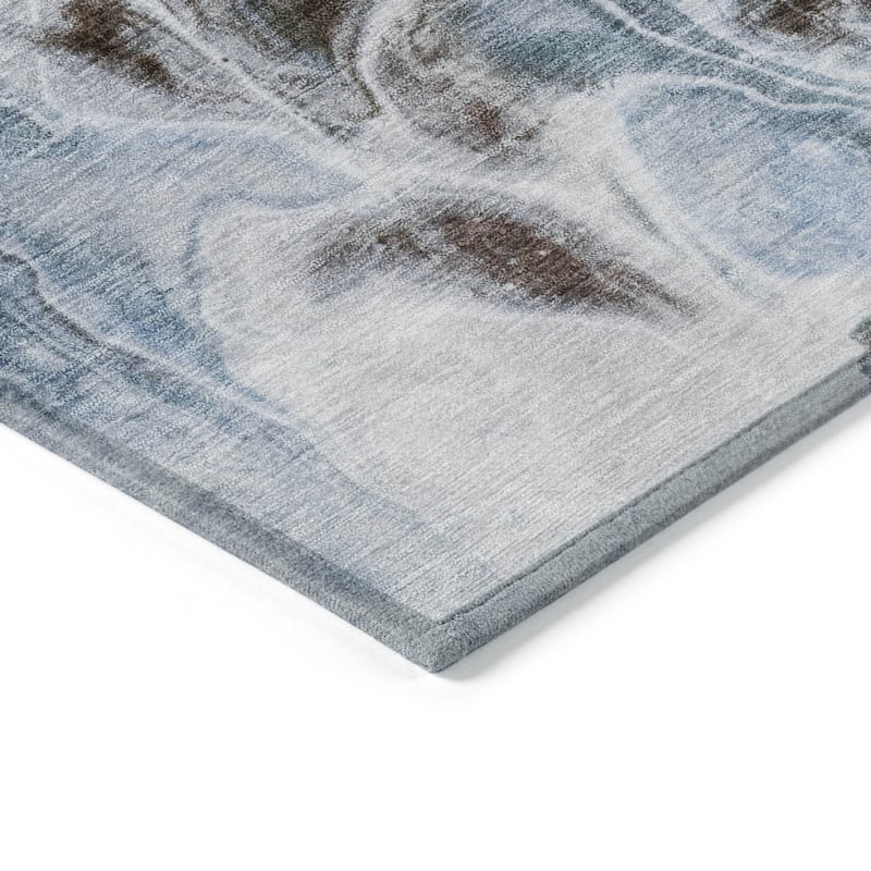 HomeRoots Abstract Transitional Rectangle Outdoor Rug