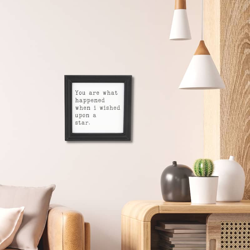 Fairgrove White Wooden Square Wall Sign