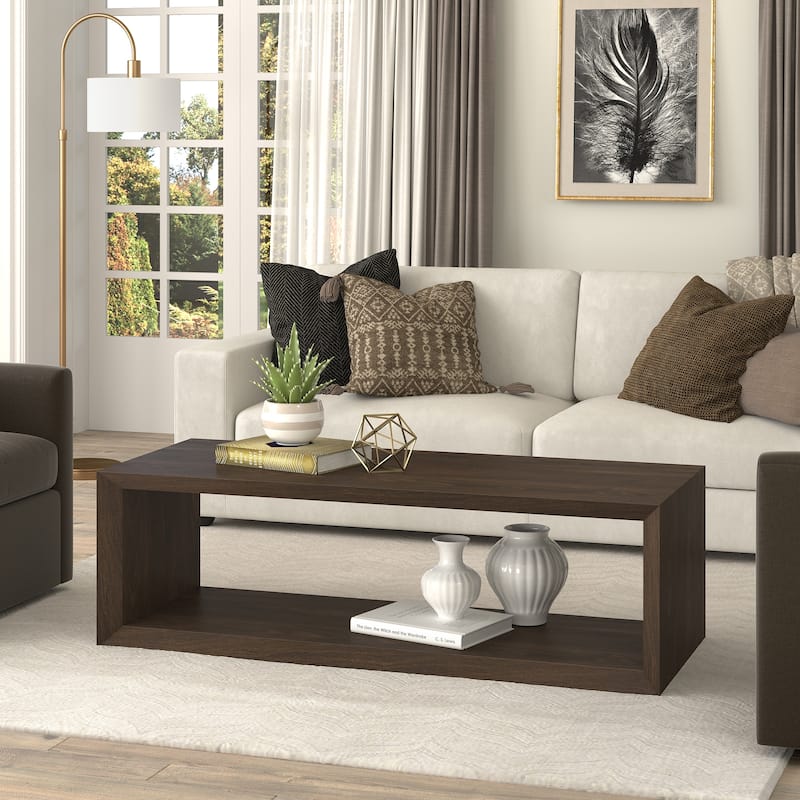 Osmond Rectangular Coffee Table - 58" Wide - Alder Brown