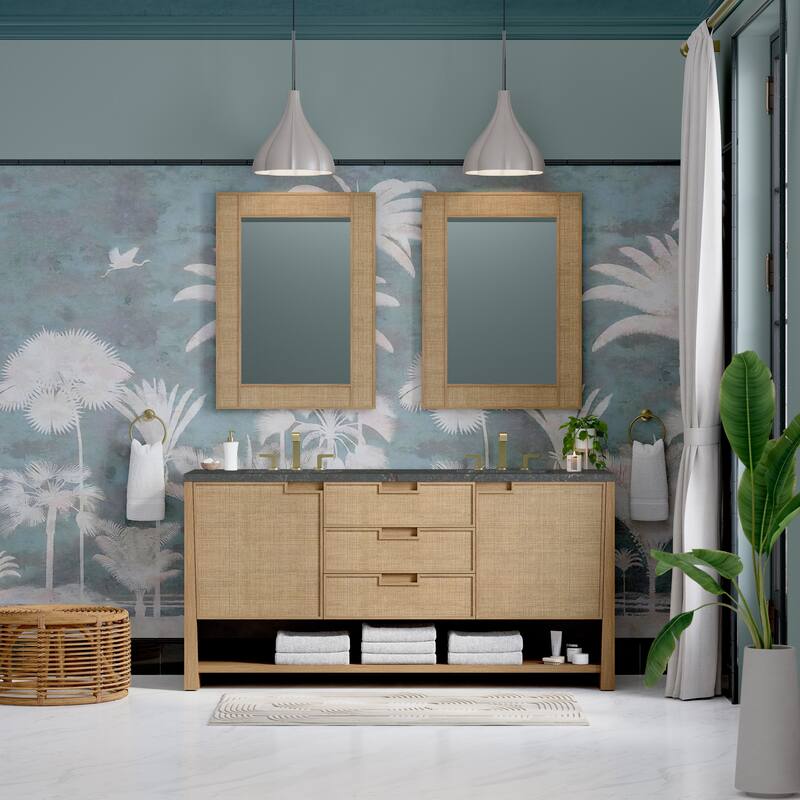 Solene 72" Double Vanity, Seaside Oak - 72
