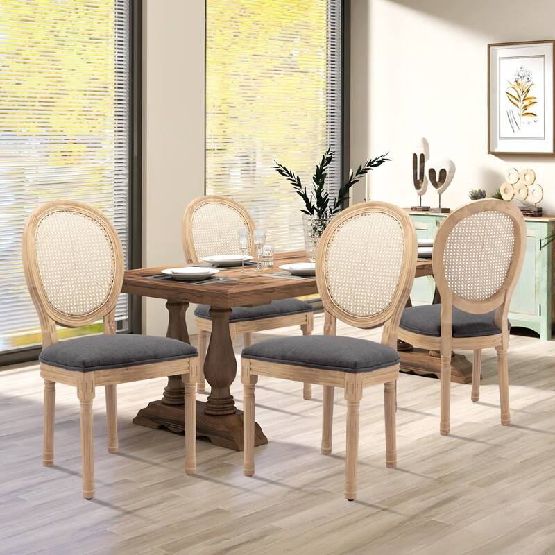 French Dining Chair with Nailhead Trim Set of 6