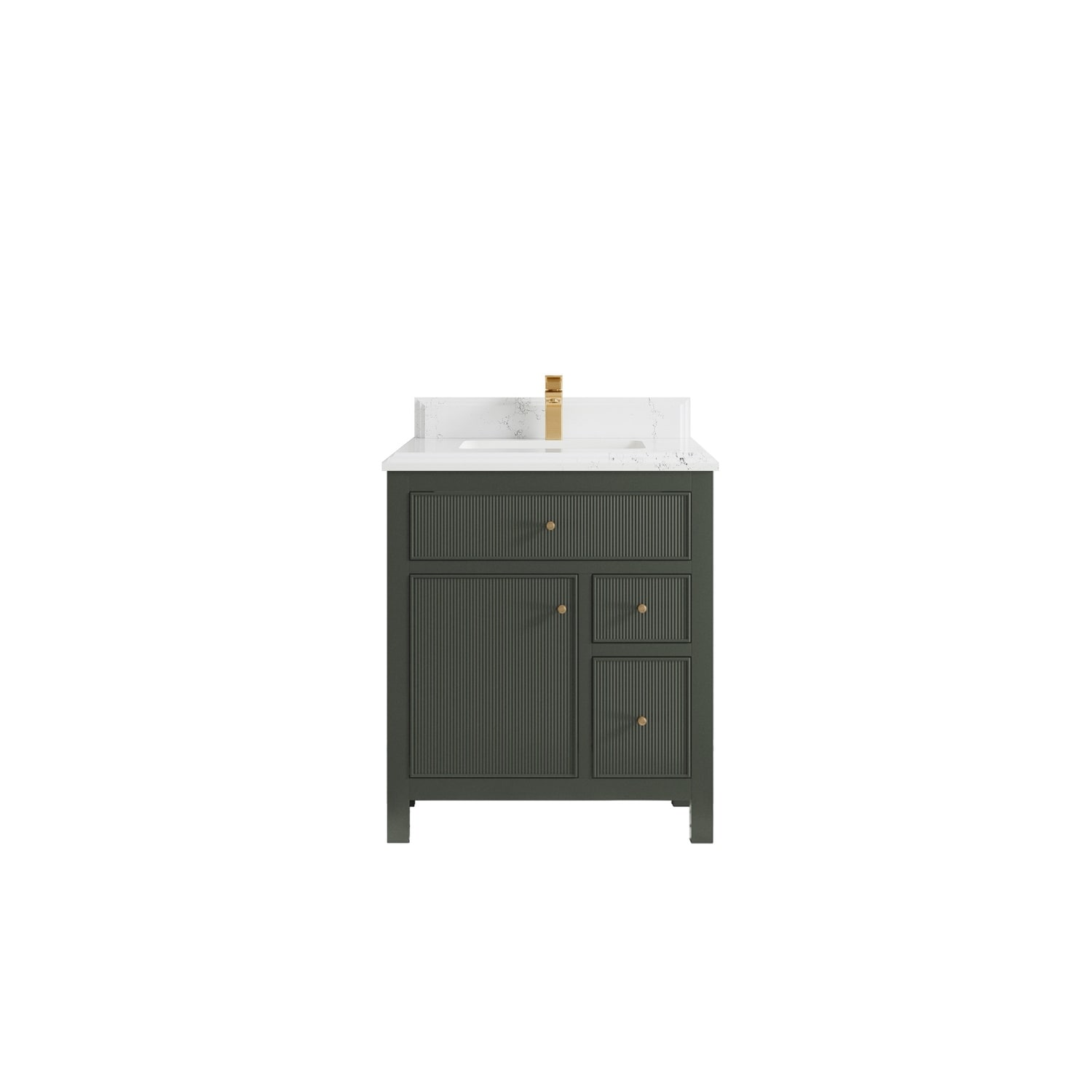 Willow Collections 30 in W x 22 in D Sonoma Free Standing Reeded Single Sink Bathroom Vanity with Countertop