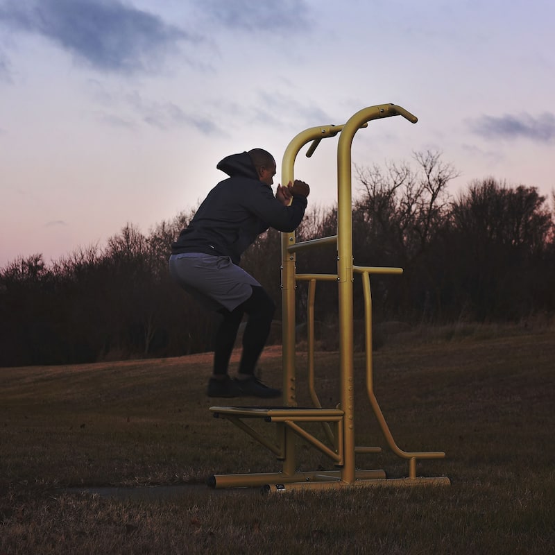 Stamina Products Outdoor Fitness Multi Use Strength Training Power Tower, Green - 88