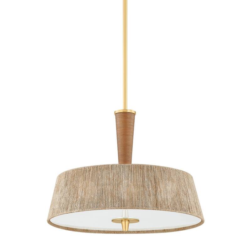 Hudson Valley Lighting CB9522 George 3 Light 22" Wide Pendant with - Aged Brass