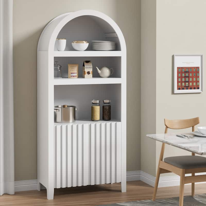 Arch Bookshelf Multi-Purpose Shelf for Living Room Kitchen