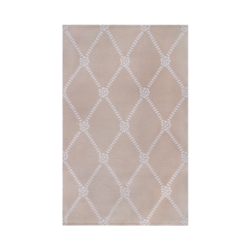 Superior Coastal Geometric Lattice Indoor Outdoor Area Rug