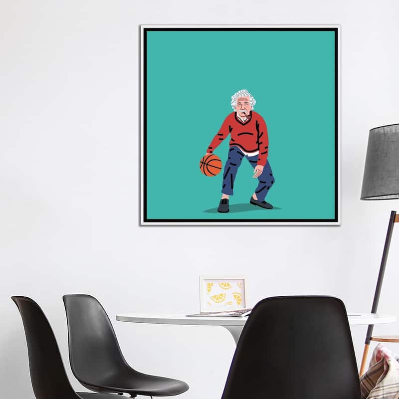 iCanvas "Balling Einstein" by Elad Shagrir Framed Canvas Print