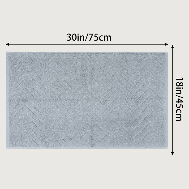 Absorbent Fade Resistant Cotton Luxury Bath Rugs Shower Mat Bathroom Non Slip Quick Dry Spa for Tub