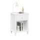 preview thumbnail 14 of 18, Spacious Kids Nightstand with Drawer and Shelf,White