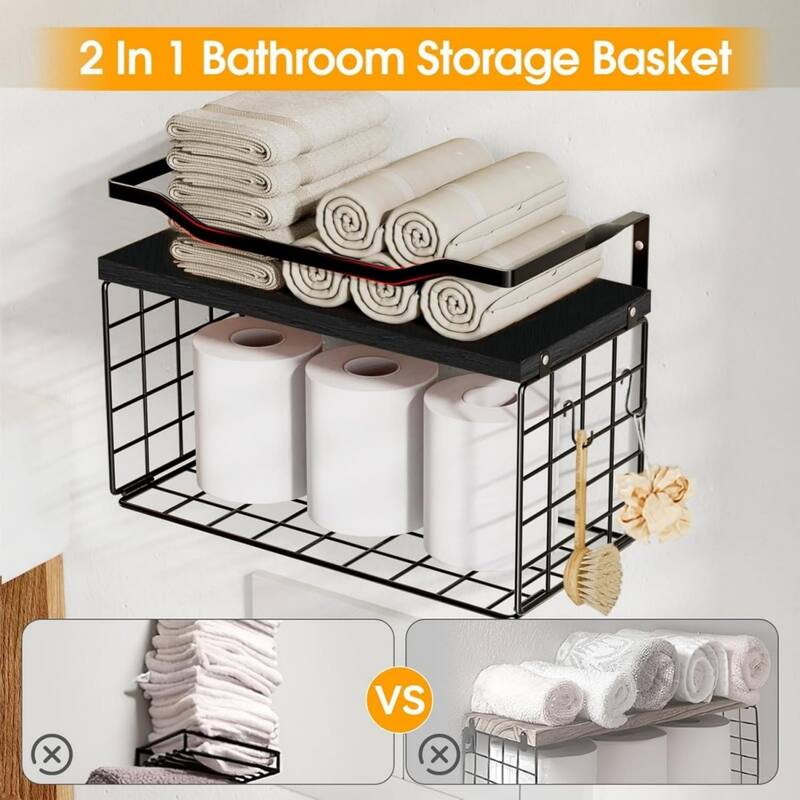 Bathroom towel rack, 6-tier roll-up or fold-out towel rack with floating shelves.