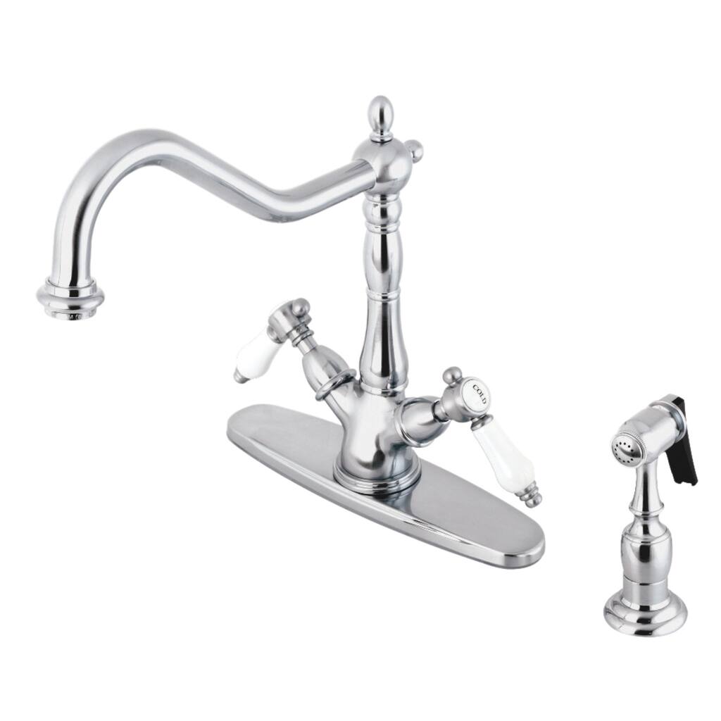 Mono Deck Mount Kitchen Faucet with Brass Sprayer