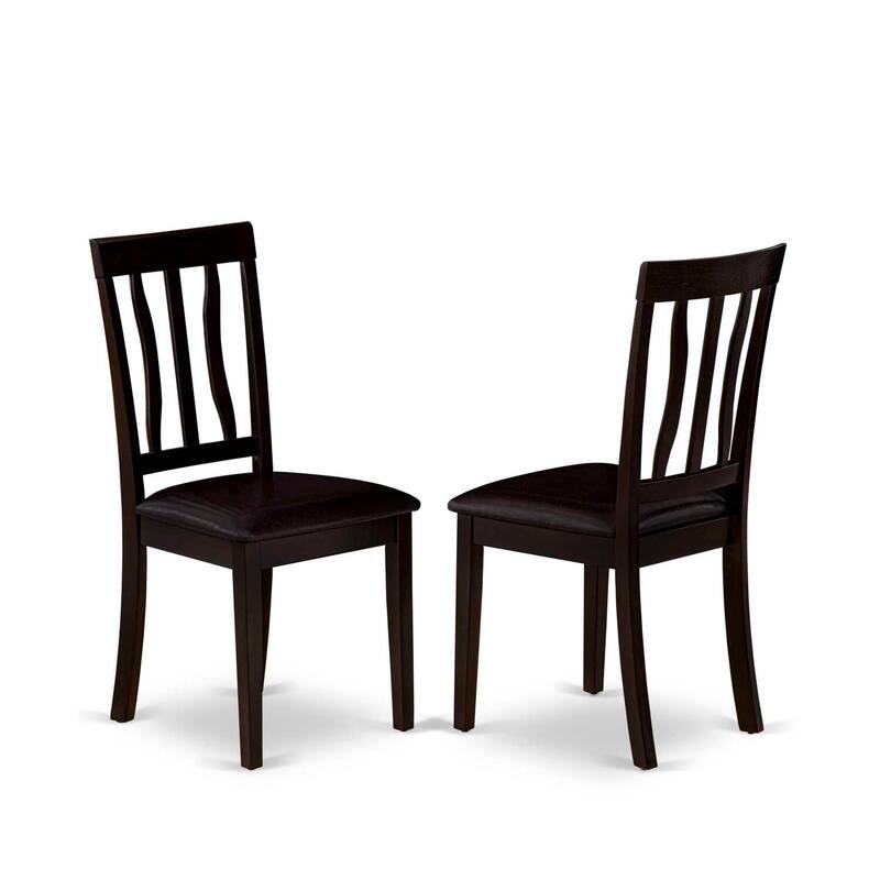 Antique Dining Chair Wood Seat Buttermilk Cherry Finish Kitchen Accent Chair