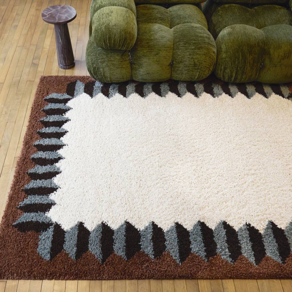 Hadrian Geometric Border Area Rug