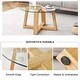 Modern practical circular coffee tables. Made of transparent tempered glass tabletop and wood colored MDF material. Suitable for living rooms and bedrooms.31.5