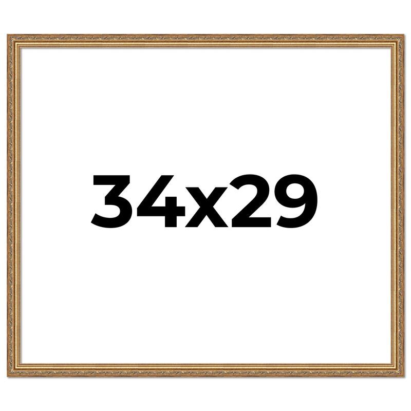34x29 Frame Red Solid Wood Picture Frame Width 1.75 Inches | Interior Frame Depth 1 13/16 Inches