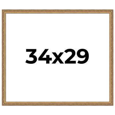 34x29 Frame Red Solid Wood Picture Frame Width 1.75 Inches | Interior Frame Depth 1 13/16 Inches