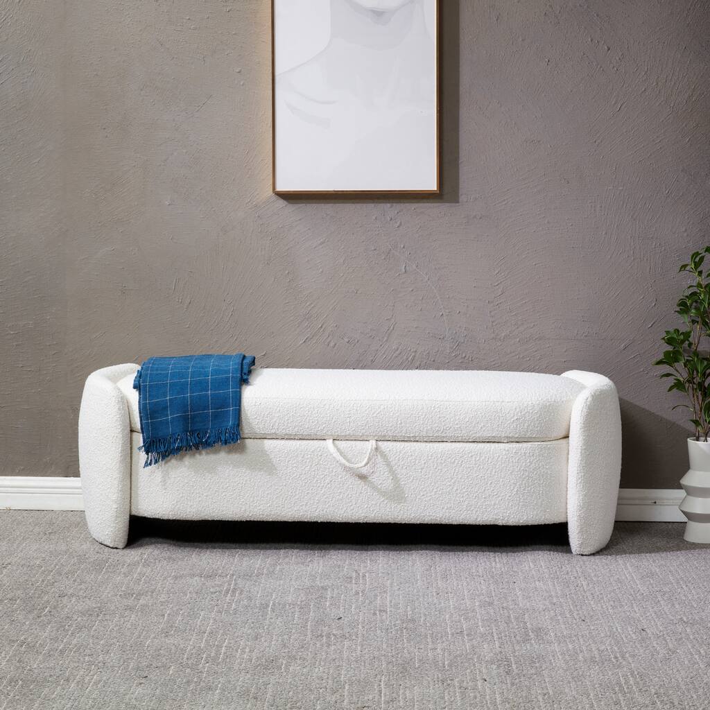 SAFAVIEH Couture Theonia Storage Bench (Fully Assembled) - 60Wx21Dx19H